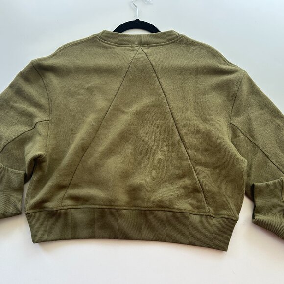 Rag & Bone Vintage Terry Sweatshirt in Military Olive, Size Medium - Picture 3 of 9